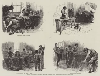 School Industries in Austria, Sketches with the Royal Commission on Technical Education